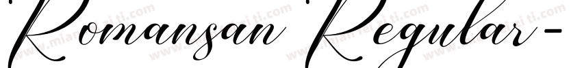 Romansan Regular字体转换